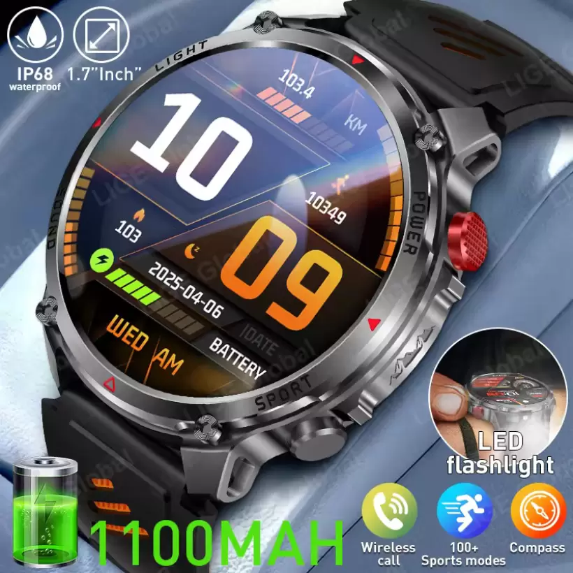 Smart watches LIGE 1100mAh Long Standby Smartwatch HT45 AMOLED