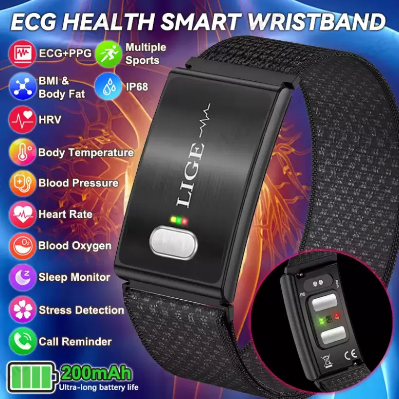 Smart watches LIGE 1100mAh Long Standby Smartwatch Other LCD